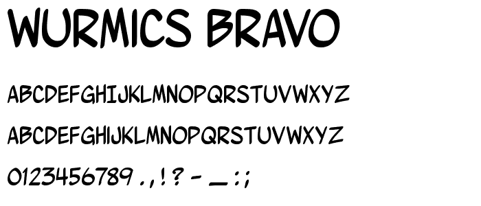 Wurmics Bravo font